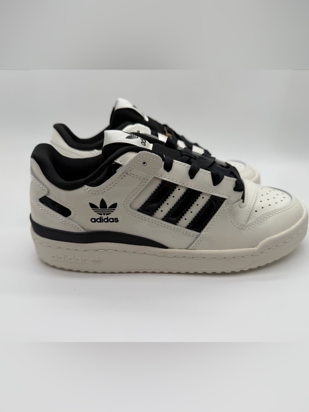 adidas Originals Forum Low CL Sneakers White Black Patent Size